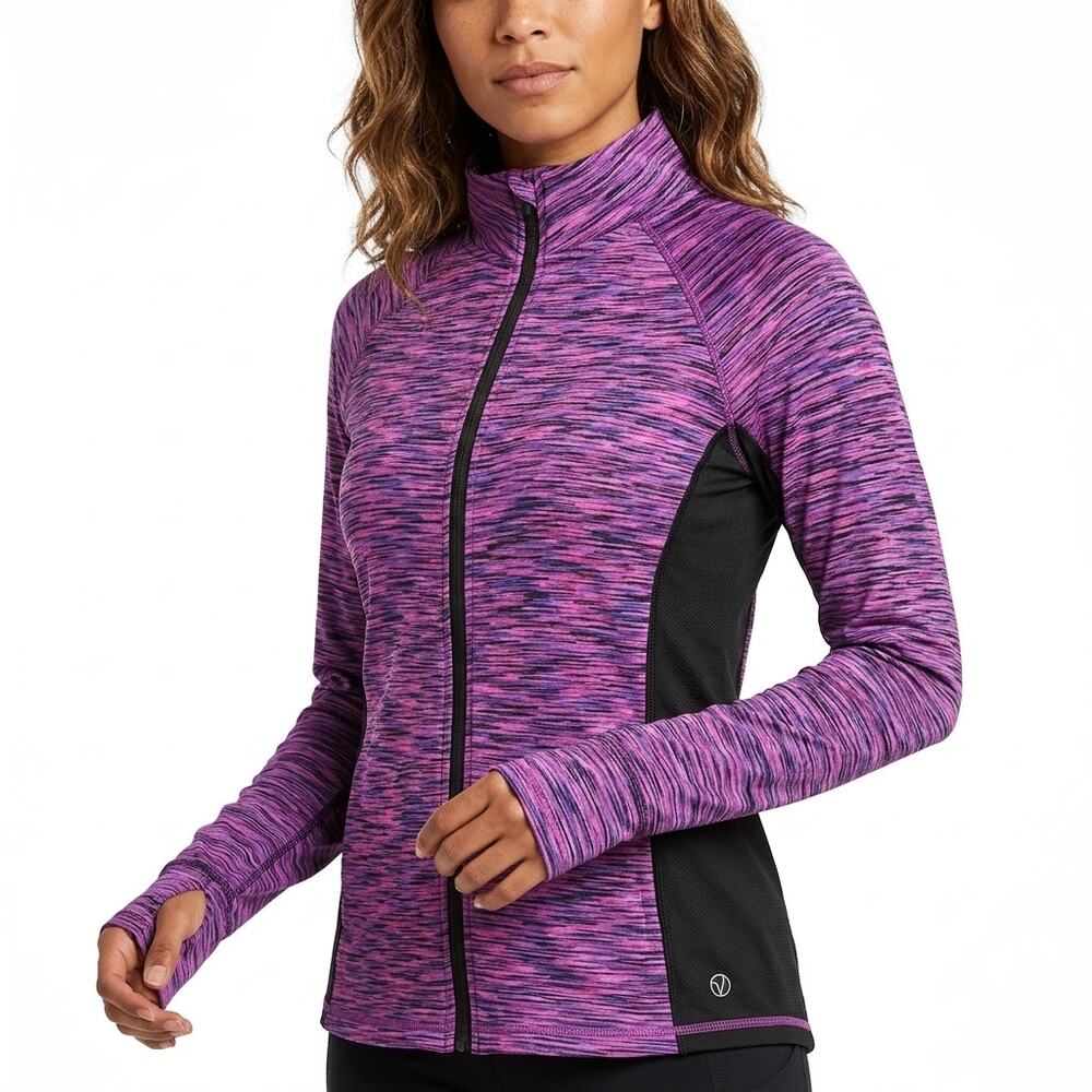 VOGO Athletica Purple Lightweight Heathered Sweatshirt Women Size M